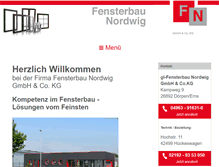 Tablet Screenshot of nordwig-fensterbau.de